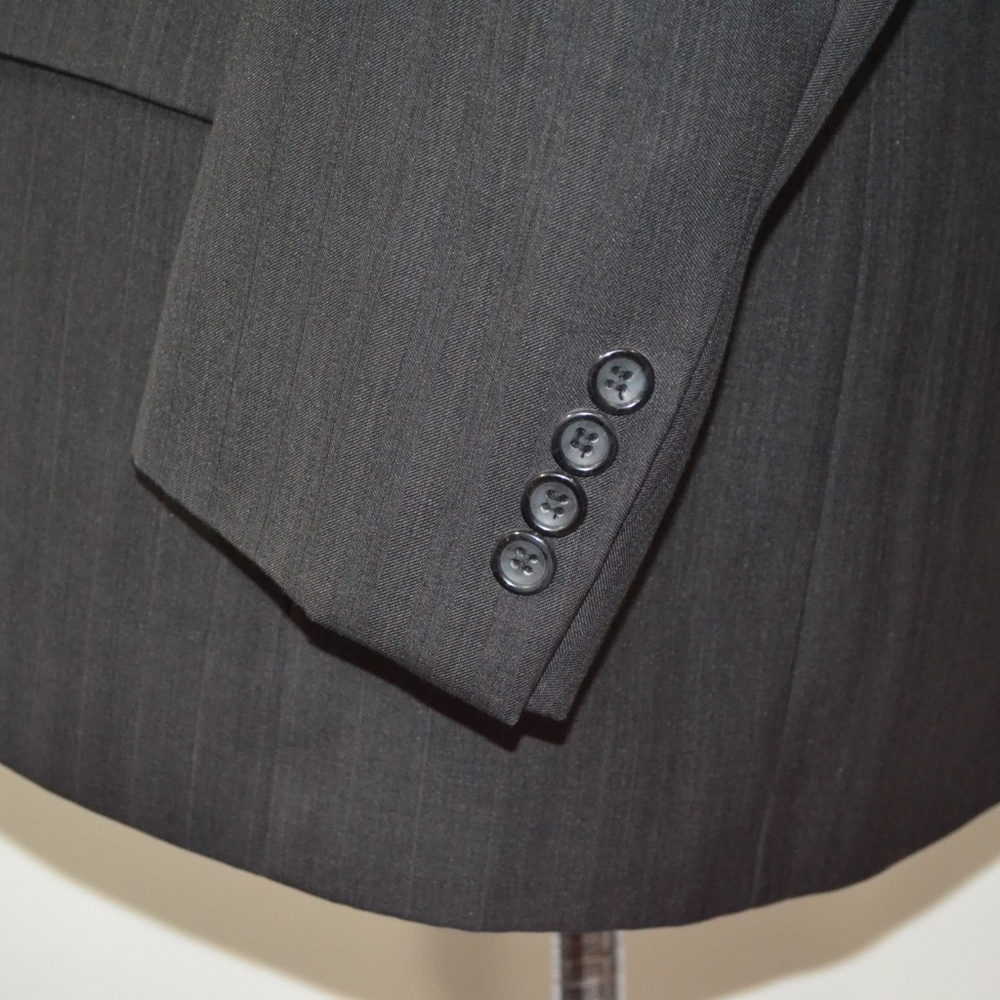 Caravelli 40R Sport Coat Blazer Suit Jacket Dark G - Picture 3 of 8